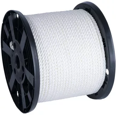 1-1/4" 3-Strand White Nylon Rope - 600' Spool