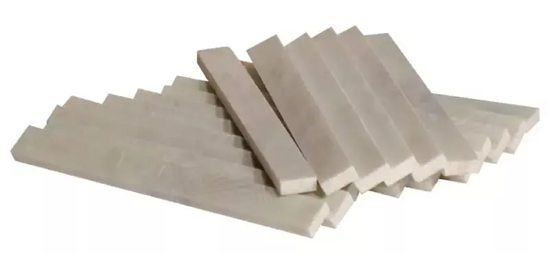1/2" x 3/15" x 5" Flat White Soapstone