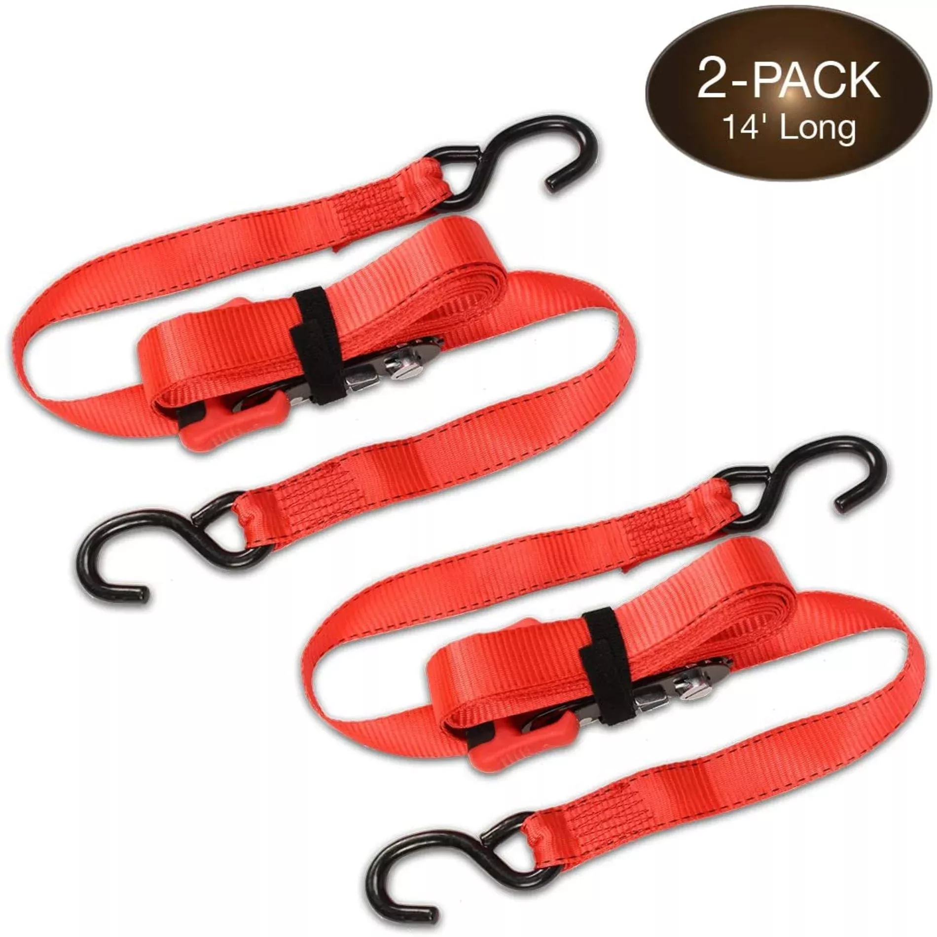 1.25" x 14' Sliding Ratchet Strap - 2 Pack