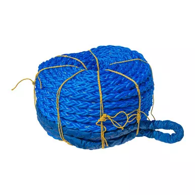 1-5/8" x 720 ft Blue Danline Mooring Line w/ 6 ft Canvas Covered Eyes