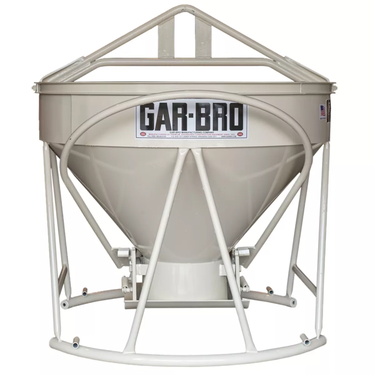 1 Cubic Yard “R-SERIES” Lightweight Round-Gate Concrete Bucket (427-R)