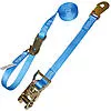 1" Heavy Duty Ratchet Strap w/Snap Hooks, Loop & D-Ring