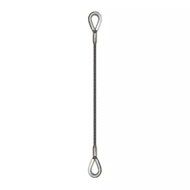 1" x 20 ft BLP-102 Thimbled Eye Wire Rope Sling - 19600 lbs WLL