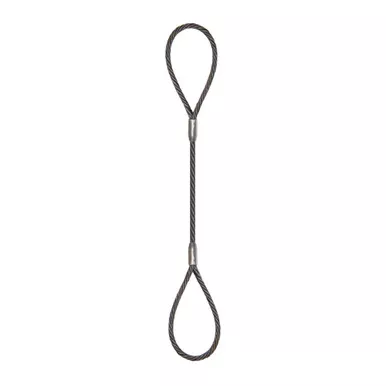 1" x 5 ft BLP-100 Eye & Eye Wire Rope Sling - 19600 lbs WLL
