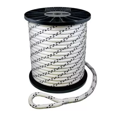 1" x 600 ft Braided Pulling Rope w/ Spliced Eyes - 31200 lbs Breaking Strength