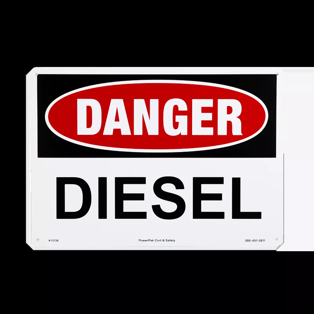 10 x 14 Danger Sign - Diesel