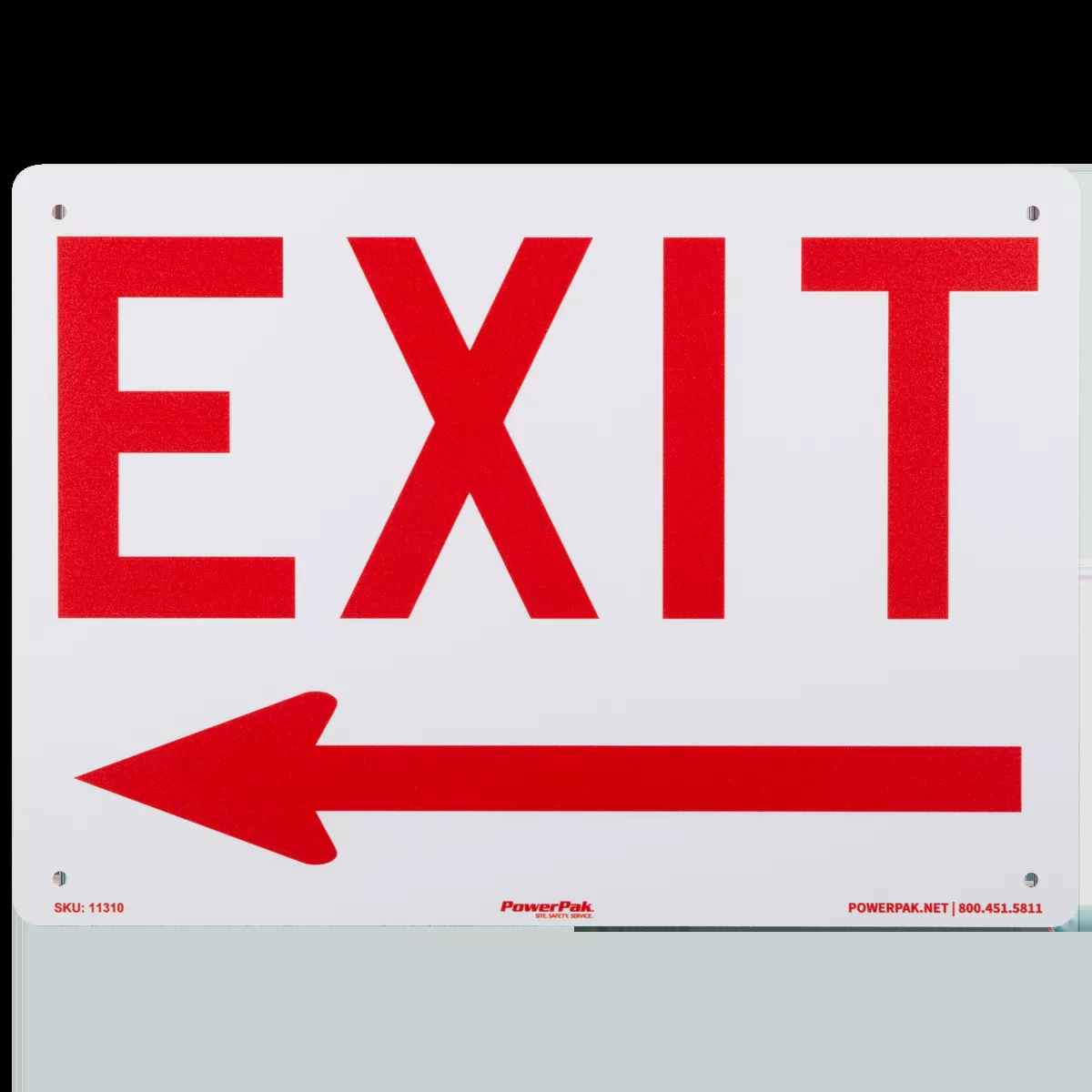 10 x 14 EXIT sign with left arrow