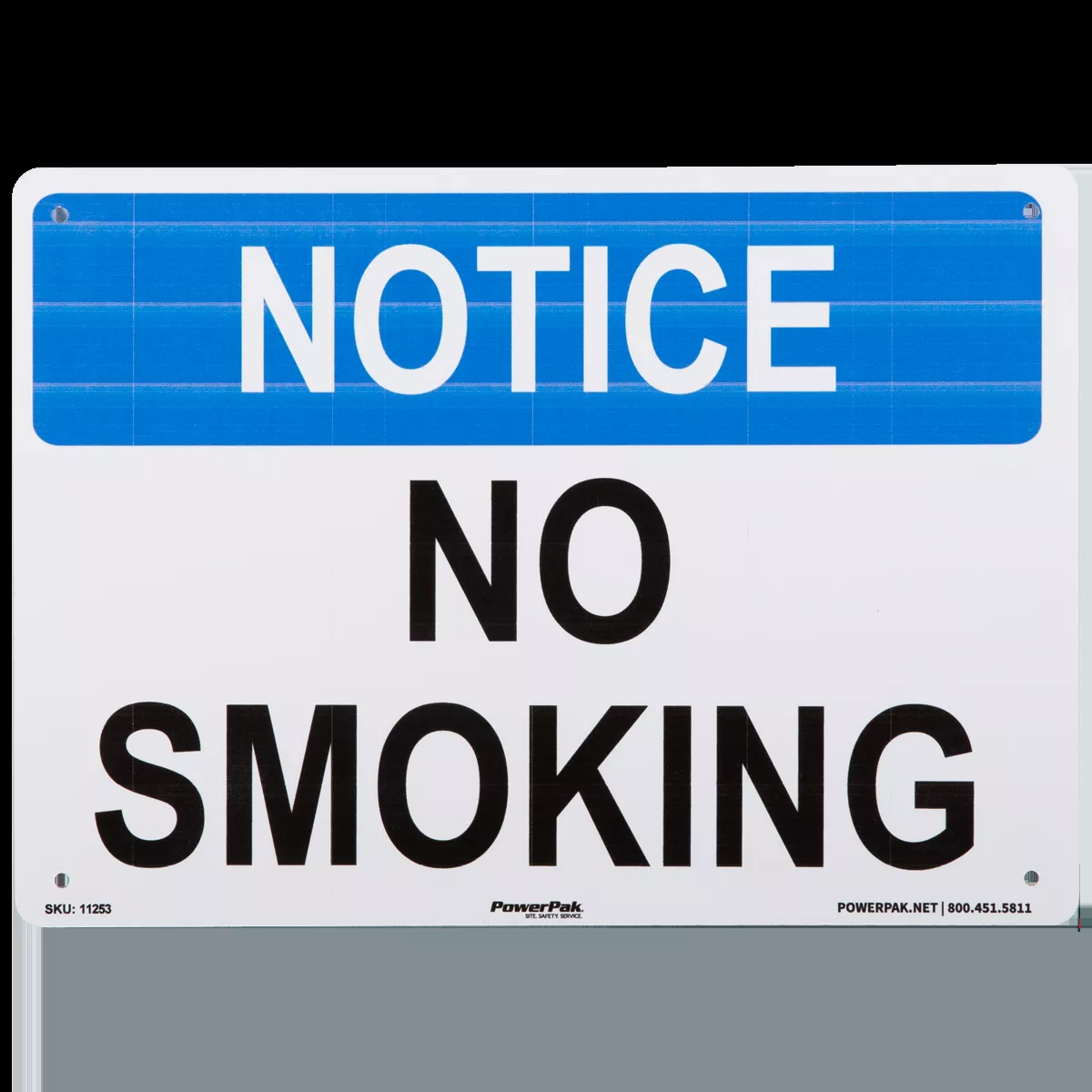 10 x 14 NOTICE - NO SMOKING- Rigid Plastic