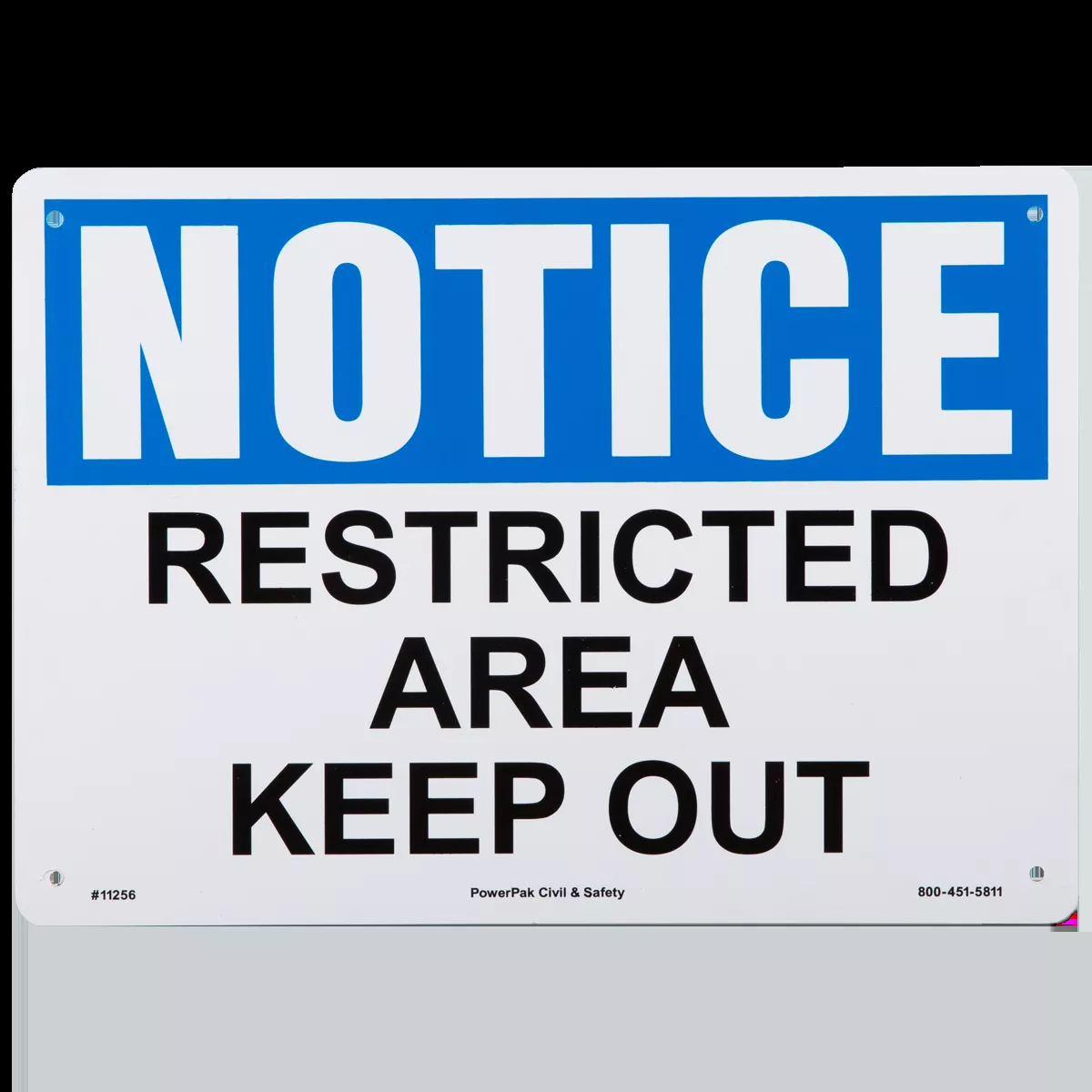 10 x 14 NOTICE - RESTRICTED AREA KEEP OUT