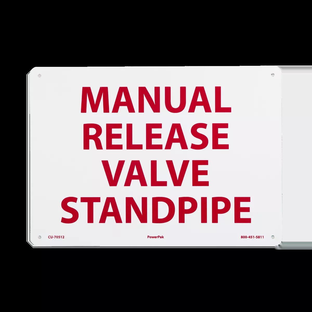 10 x 14 RP Sign - Manual Release Valve Stand Pipe
