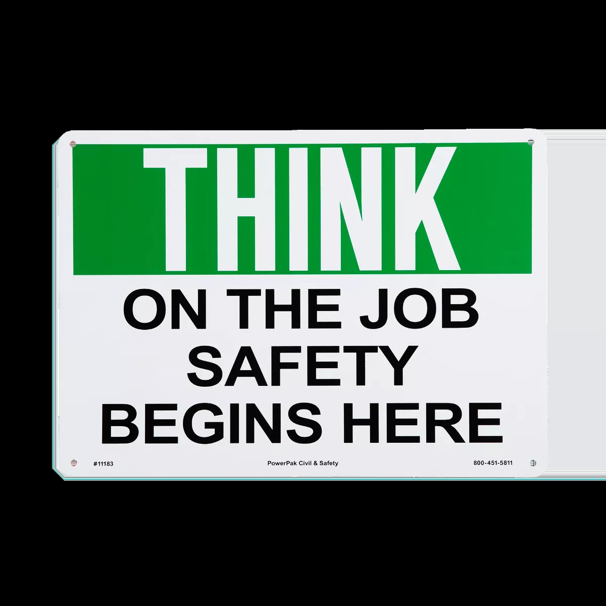 10 x 14 RP Sign - THINK On The Job Safety Begins Here