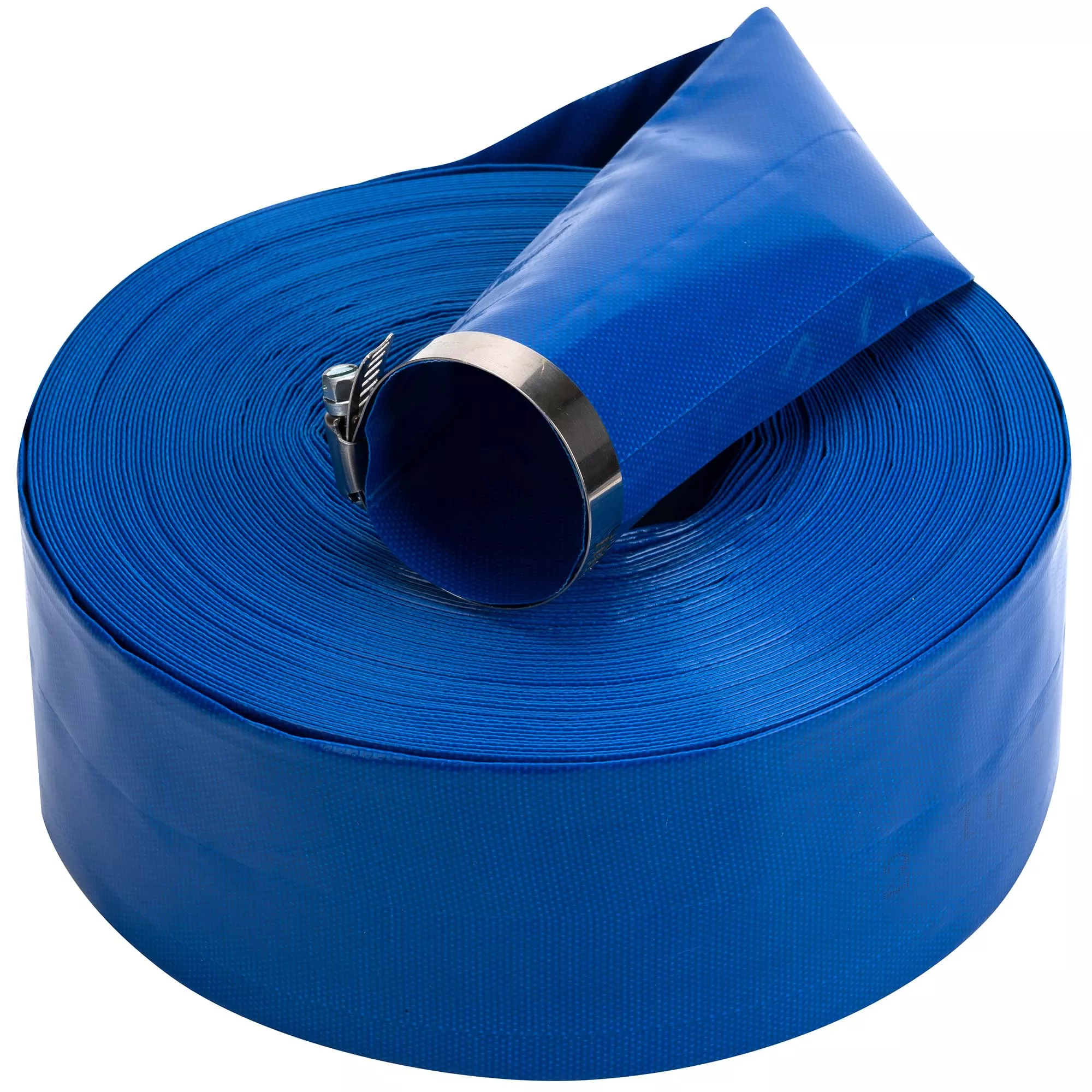2-1 /2 in x 25 ft Pool Backwash Hose Heavy Duty Drain Discharge Double PVC Lay flat General Purpose Vinyl Hose, Burst Resistant for Water Transfer Sump Pump Pool Filter (2.5in 25ft fiber reinforced)
