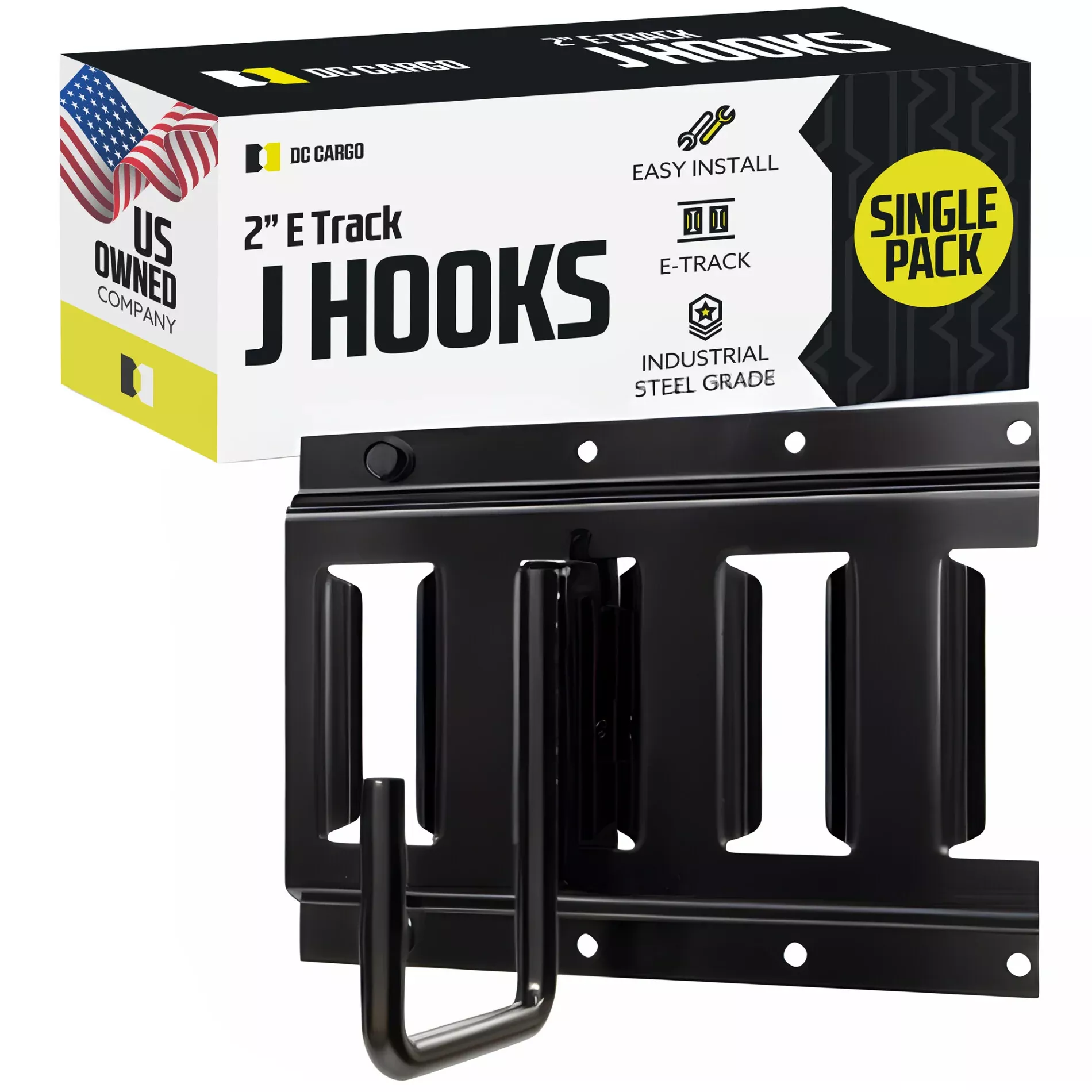 2" J-Hook E track Fitting Tiedown Truck Accessory