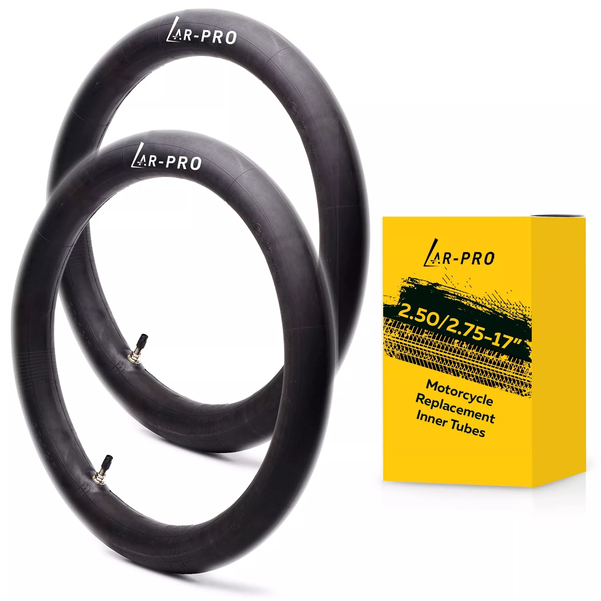 (2-Pack) 2.50 /2.75-17”(70 /100-17) Motorcycle Inner Tubes - Compatible with Honda, Coolster, TaoTao, 110cc, 125cc, and 140cc, Dirt Bikes, Moped, and Scooters and More