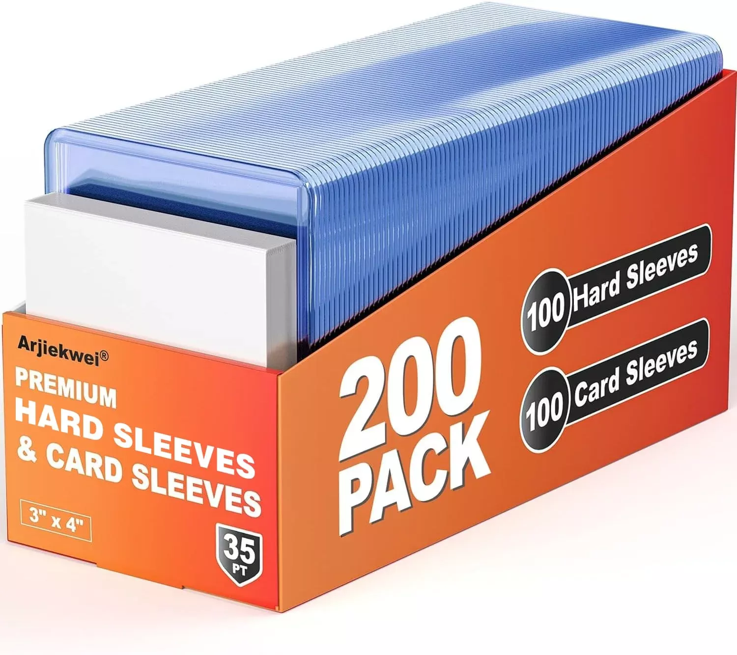 200 Card Sleeves Hard Plastic, Arjiekwei 3