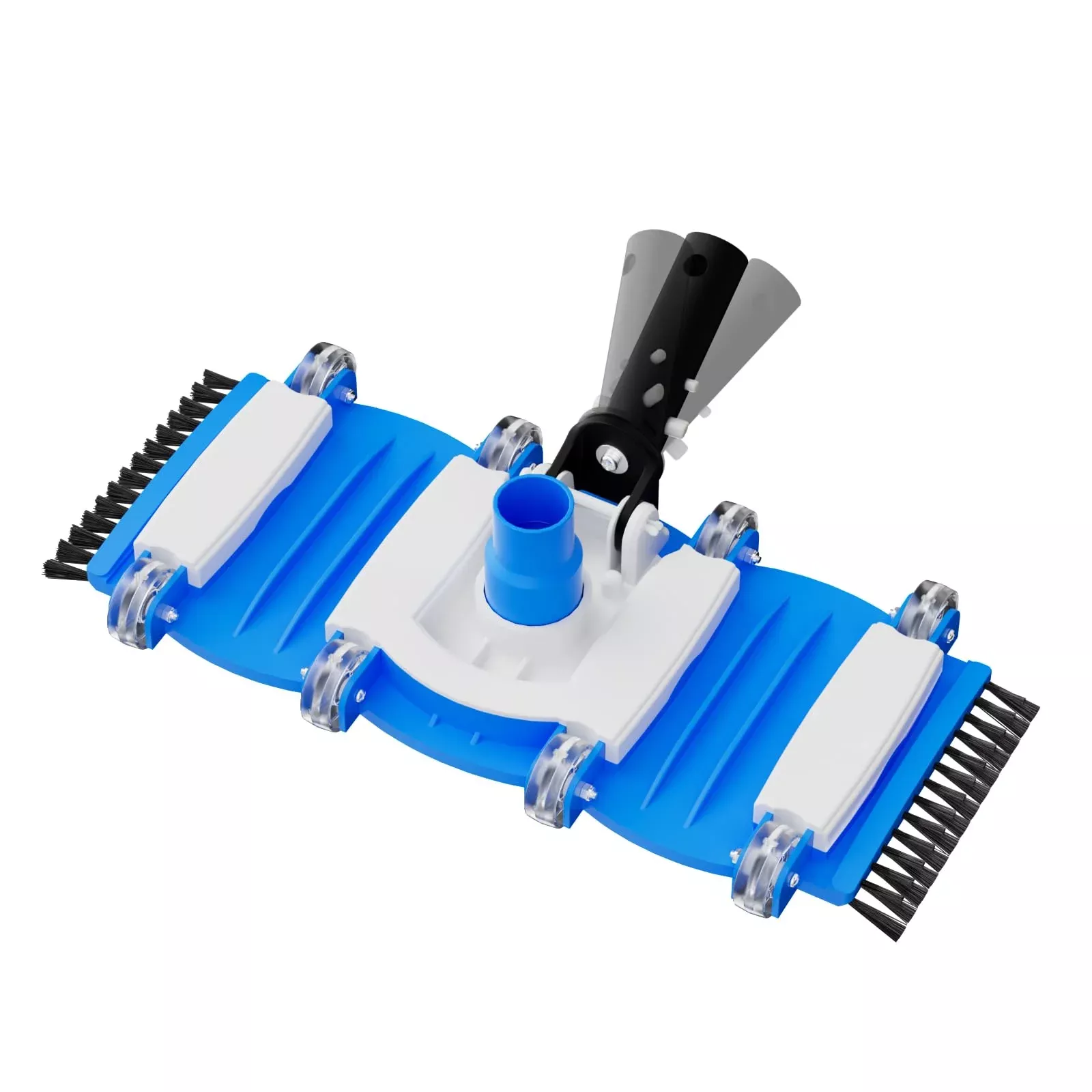 2026 TidyMister Pool Vacuum Head with Swivel Handle - 16in Eazy-to-Use Daily Cleaning Vacuum Head with Side Brushes and Wheels and Hose Connect for 1-1 /4in or 1-1 /2in for Inground & Above Ground Pools