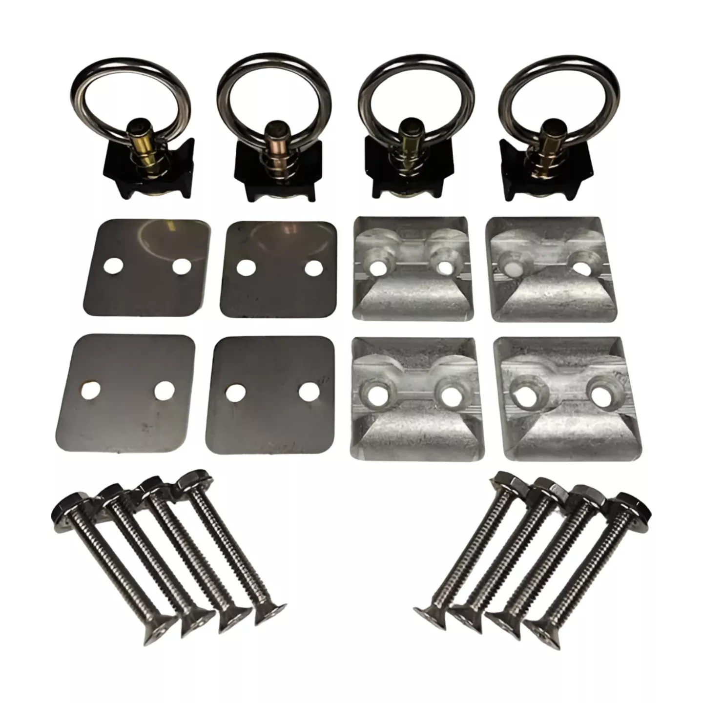 (4-Pack) Single Stud Anchor Plate Raw (w/4 fittings)