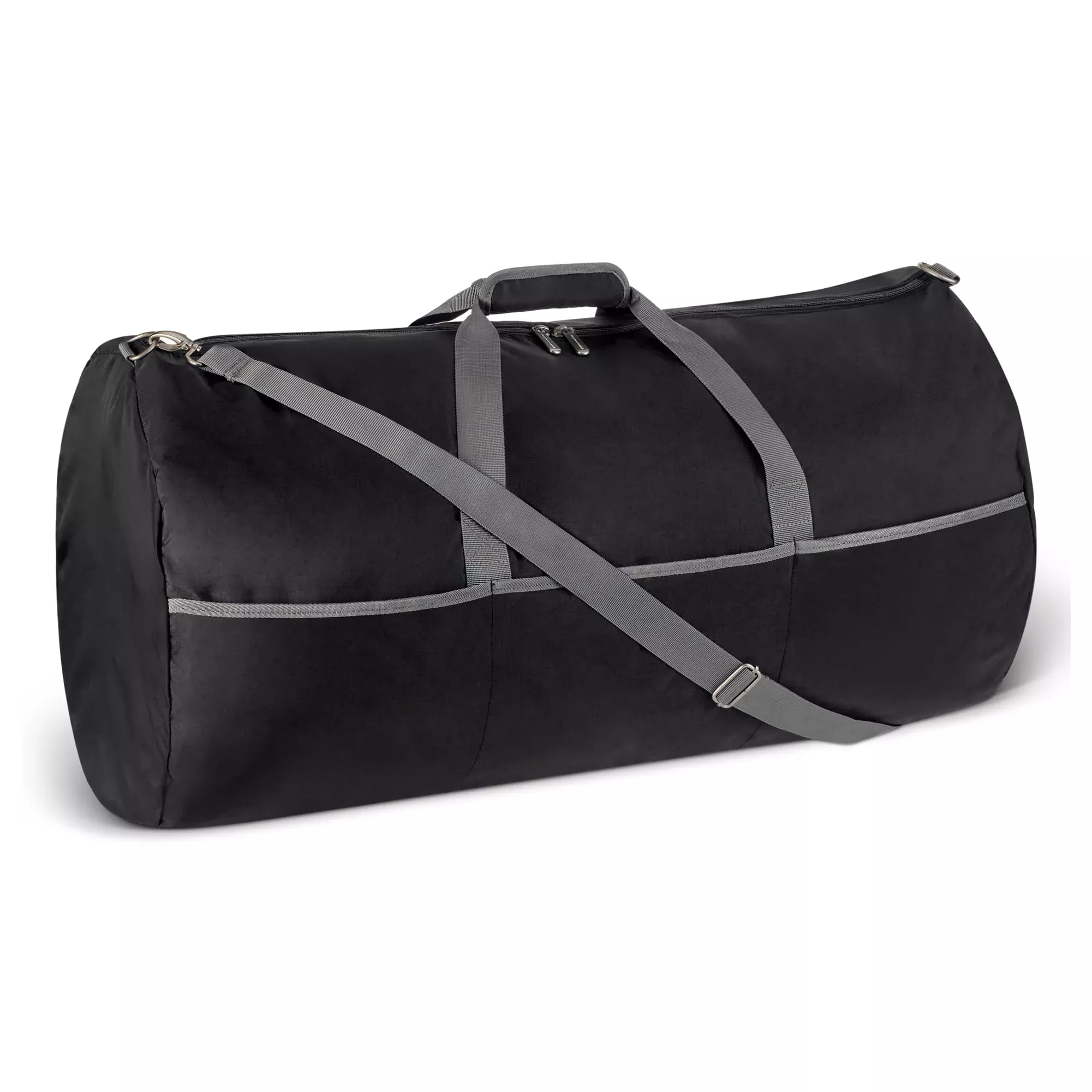 Amazon Essentials Extra Large Foldable Nylon Duffel Bag for Travel /Storage with Zippered Pockets, 32.4
