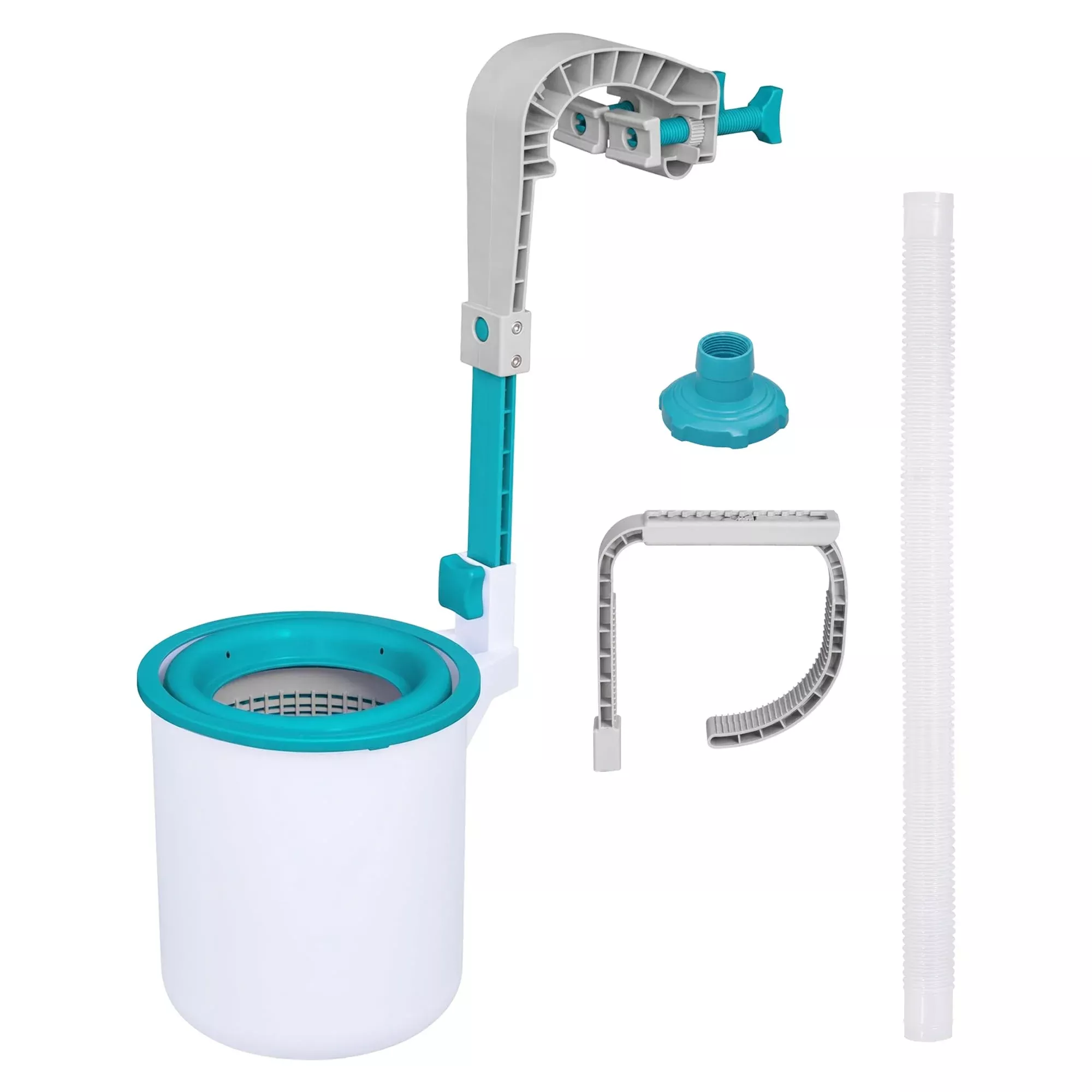Bestway Flowclear Pool Wall Mounted Automatic Pool Surface Skimmer for Above Ground Pools with 530 Gallon and Above Filter Pumps, White /Blue