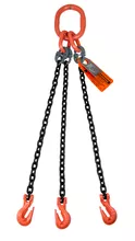 Chain Sling - 1/2" x 10' Triple Leg with Grab Hooks - Grade 100