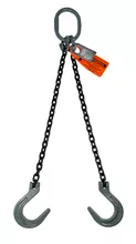 Chain Sling - 1/2" x 5' Double Leg with Foundry Hook - Grade 100