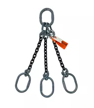 Chain Sling - 1/2" x 8' Triple Leg with Oblong Rings - Grade 100