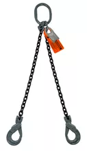 Chain Sling - 5/8" x 8' Double Leg with Positive Locking Hooks - Grade 100