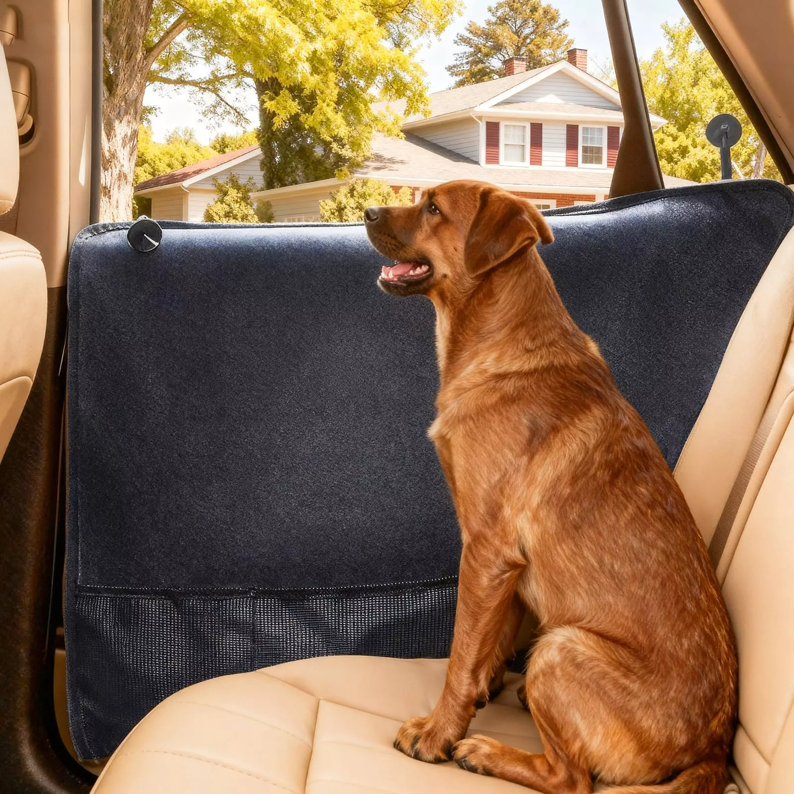 Durapower Dog Car Door Protector丨2 Pack Extra Big & Thick Anti Pet Scratching Waterproof Vehicle Door Covers Guard Truck Interior Panel Safe SUV Universal 600D Black