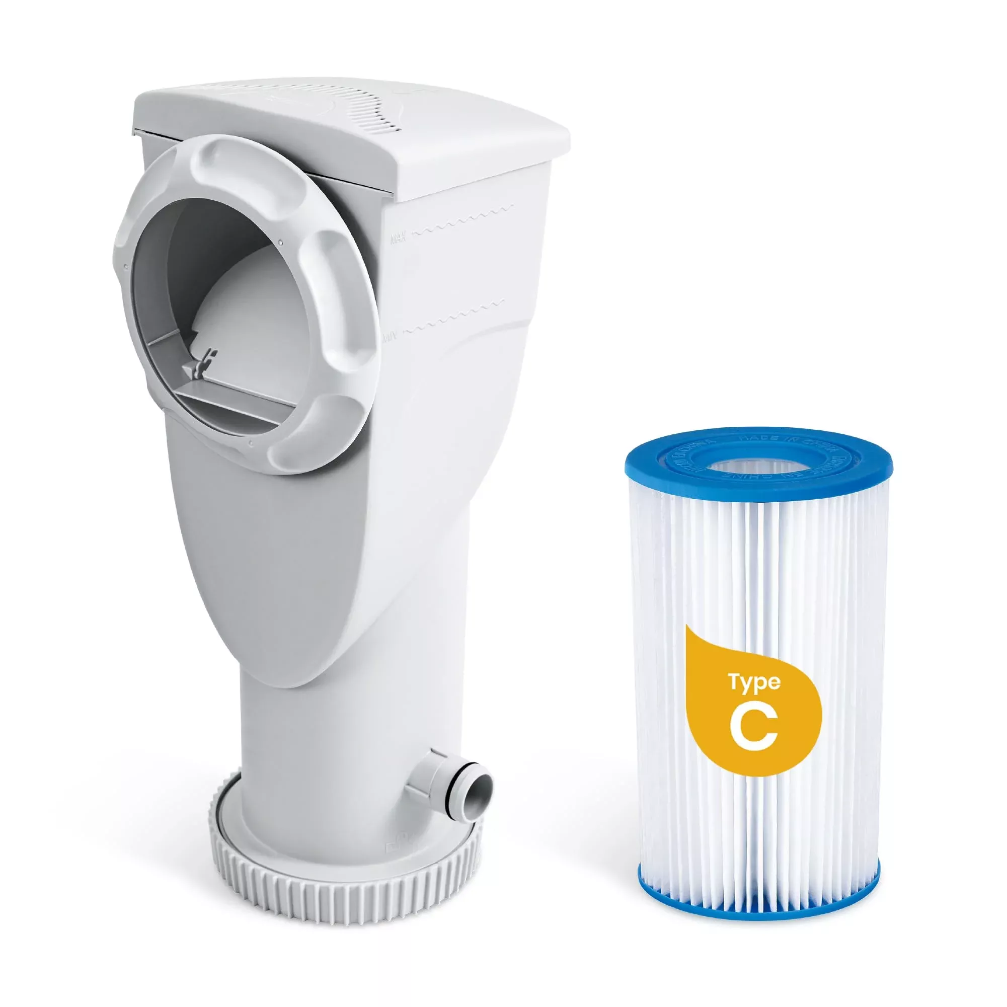 Funsicle SkimmerPlus 1,500 GPH 2-in-1 Filter Pump and Skimmer System for Above Ground Swimming Pools - Pool Cleaning and Maintenance