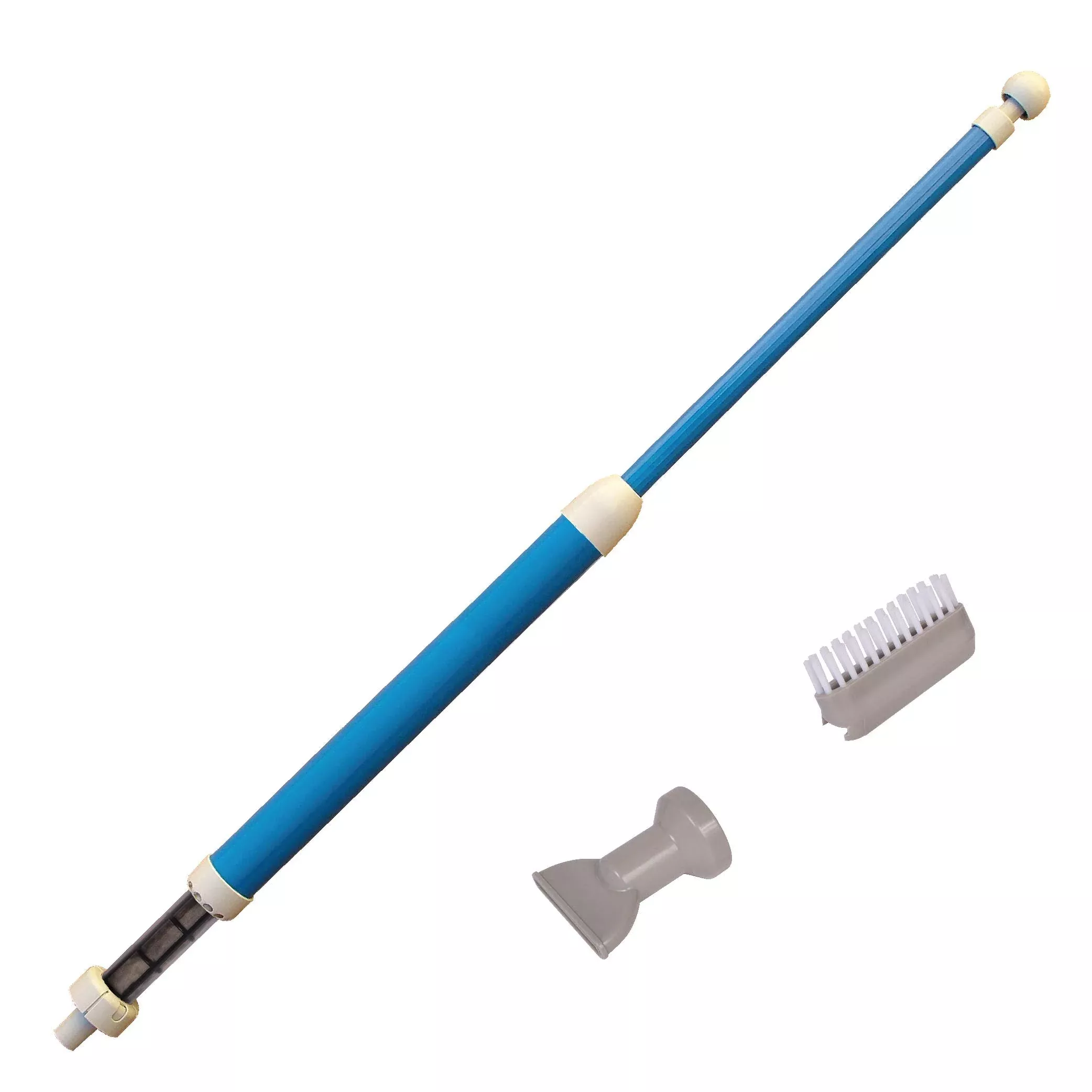 GAME Manual Handheld Pool Vacuum - New and Improved Pump Action Pool Cleaner for Above Ground & In-Ground Pools, Includes Nozzle & Brush Attachments