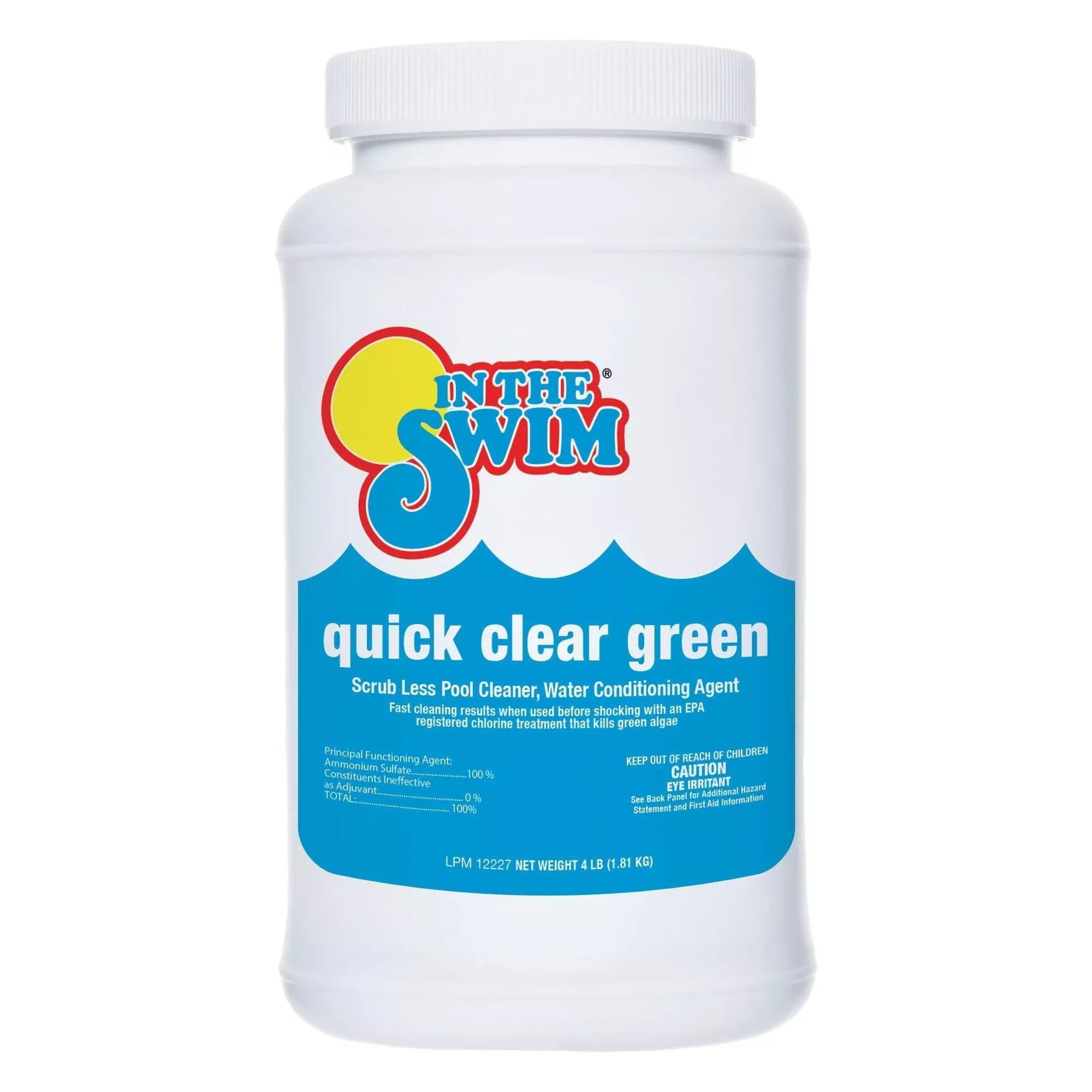 In The Swim Quick Clear Green - Turn Your Pool Water from Green and Cloudy to Sparkling Blue - 2 Pound