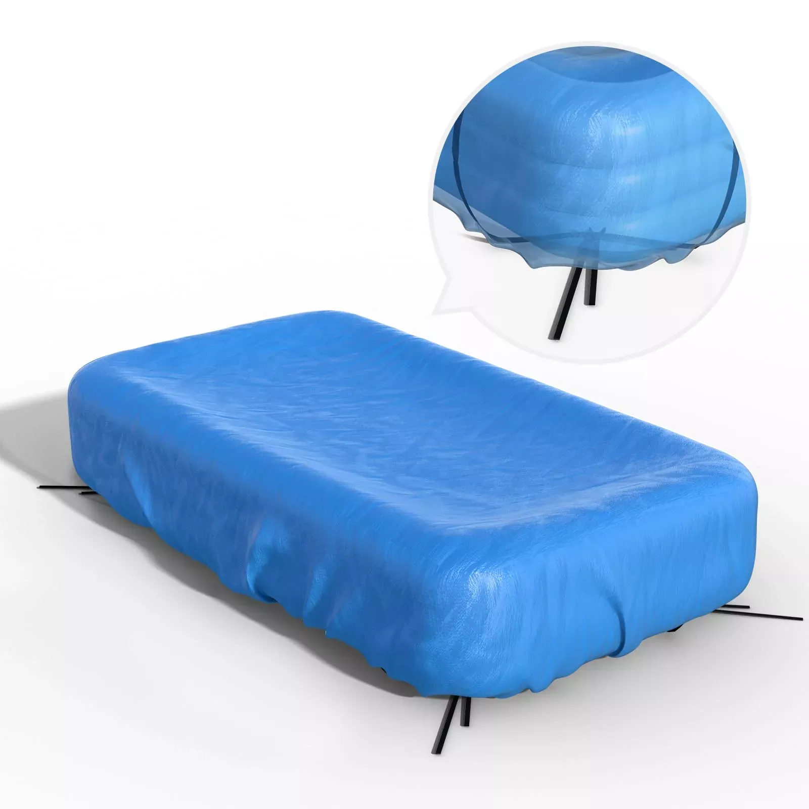 Inflatable Pool Cover Rectangle for 120” x 72”, 130” x 72”, 145