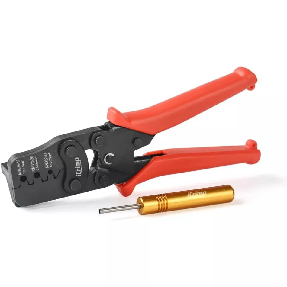 IWS-1424BN Wire Crimper for AWG24-14Delphi APTIV Weather Pack Terminals or Metri-Pack Connectors