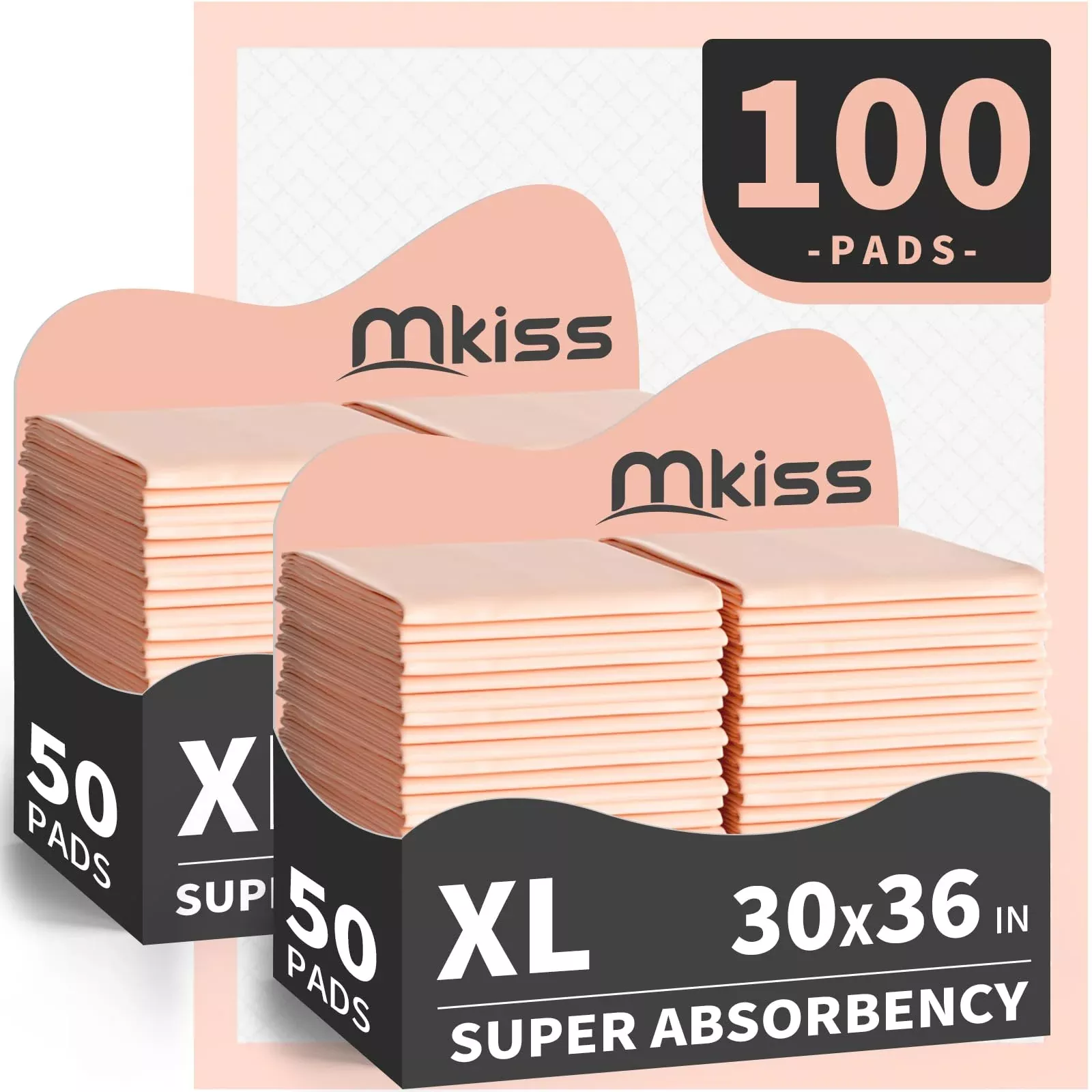 MKISS Bed Pads Disposable [100 Count] Adult Incontinence Underpads 30