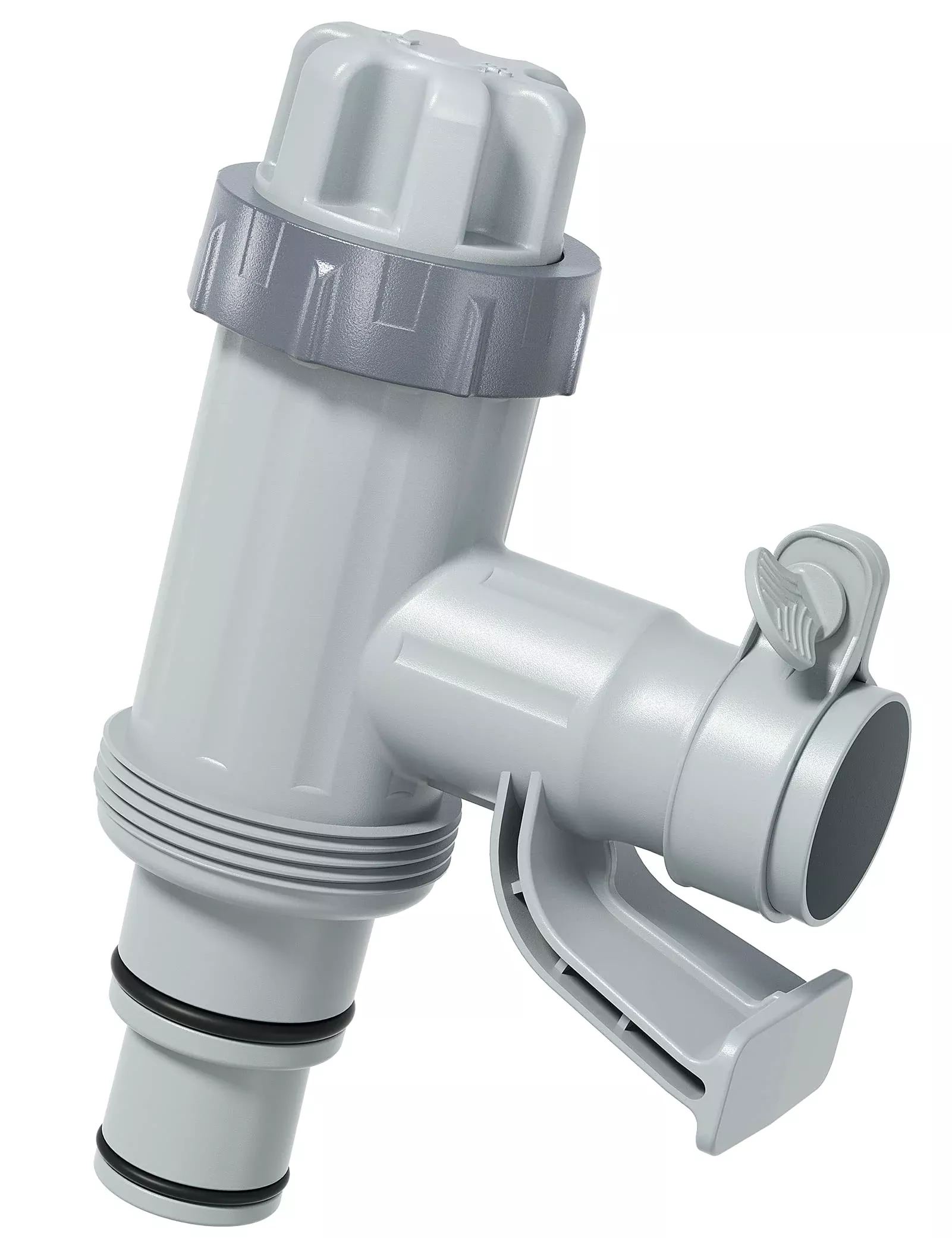 [PATENTED] Deeroll Pool Plunger Valve Plus for Above Ground Pool - 2-in-1 Plunger Valve Replacement Parts, Pool Accessories 1 /4 Inch Pool Pipe Holder with Plunger Valve