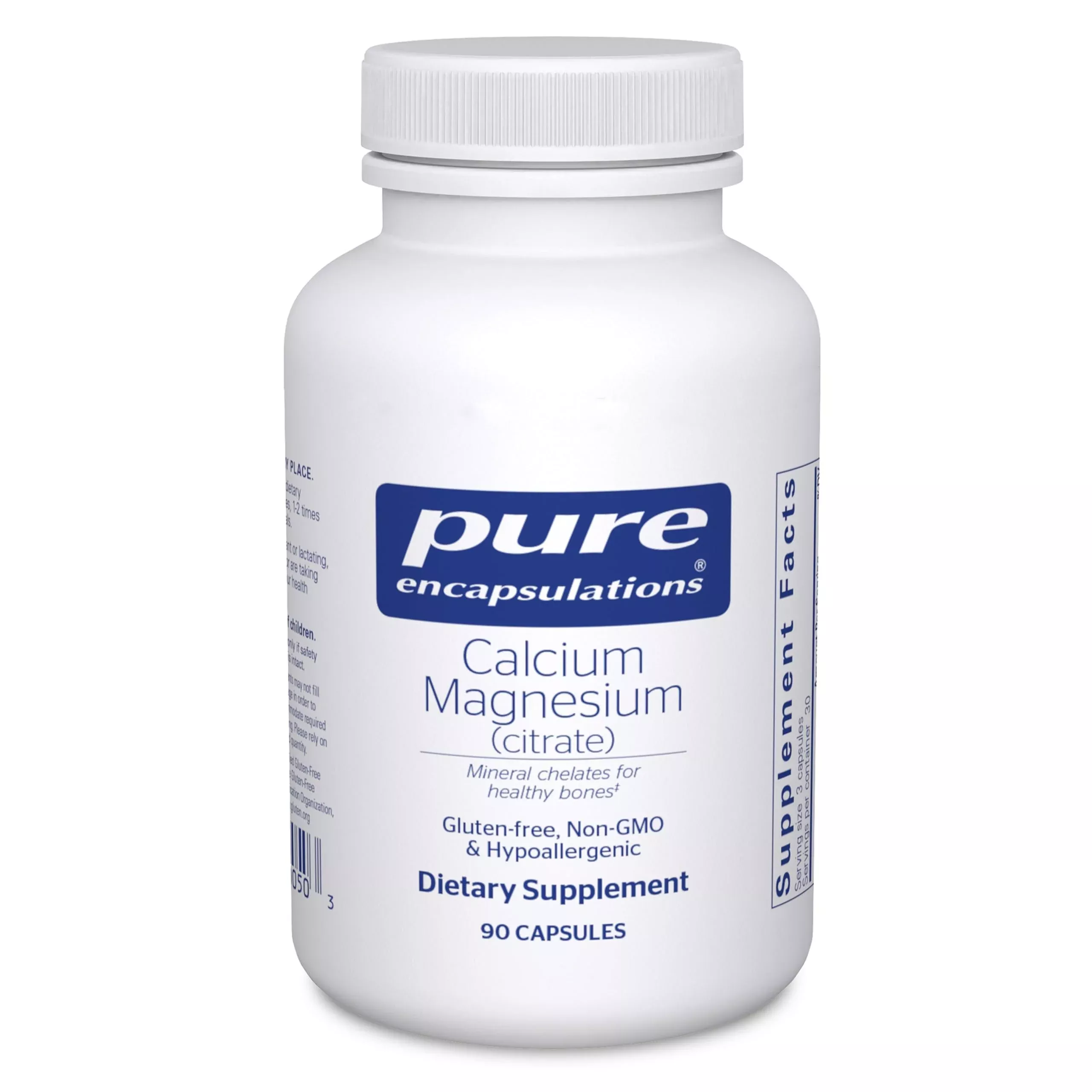 Pure Encapsulations Calcium Magnesium (Citrate) - 240 g Calcium & 240 g Magnesium - Bone Health Support - Non-GMO & Vegan - 180 Capsules