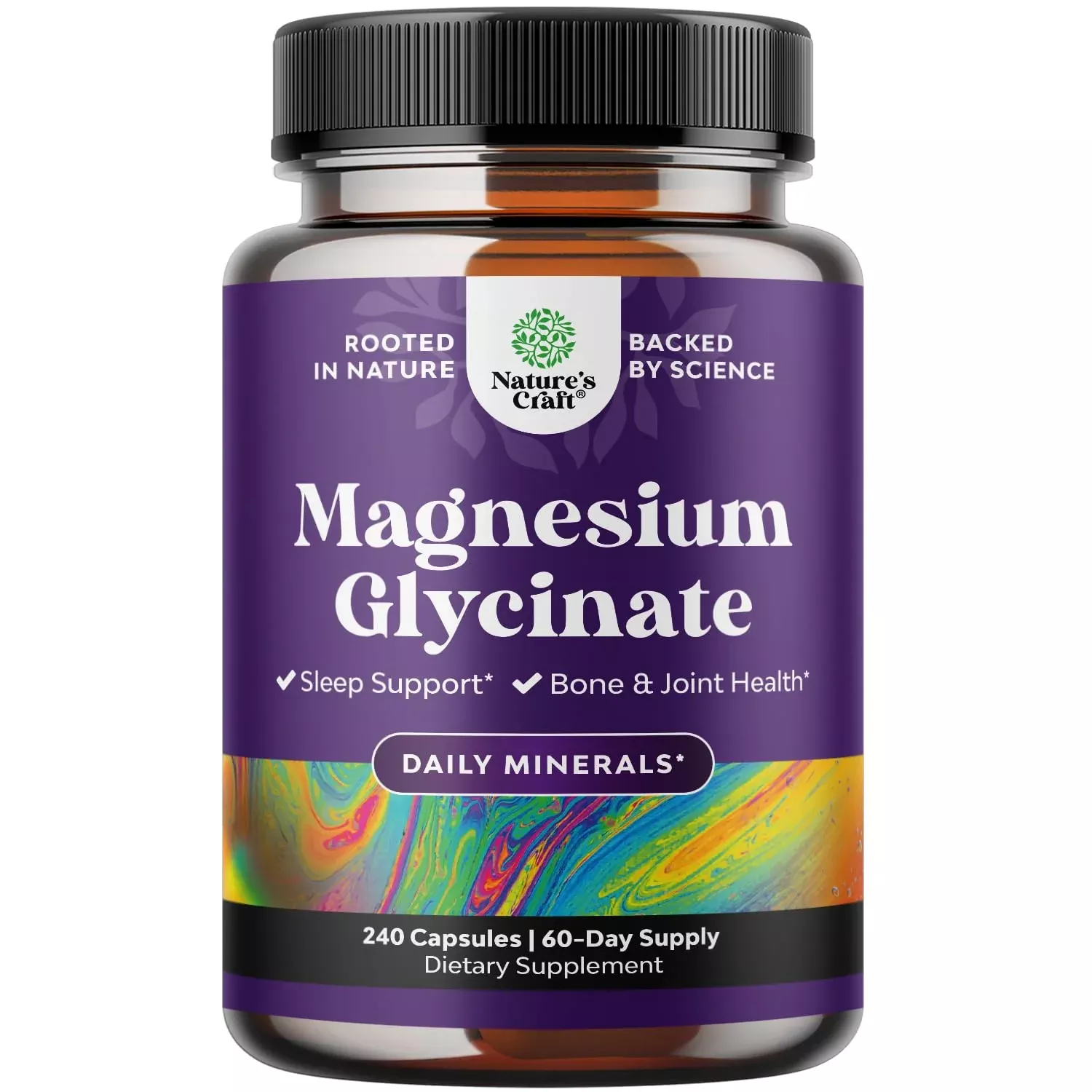 Pure Magnesium Glycinate Supplement 400mg Per Serving - Vegan High Absorption Chelated Magnesium Capsules for Women & Men with Elemental 400mg for Mood Sleep and Relaxation Support - 120 Count
