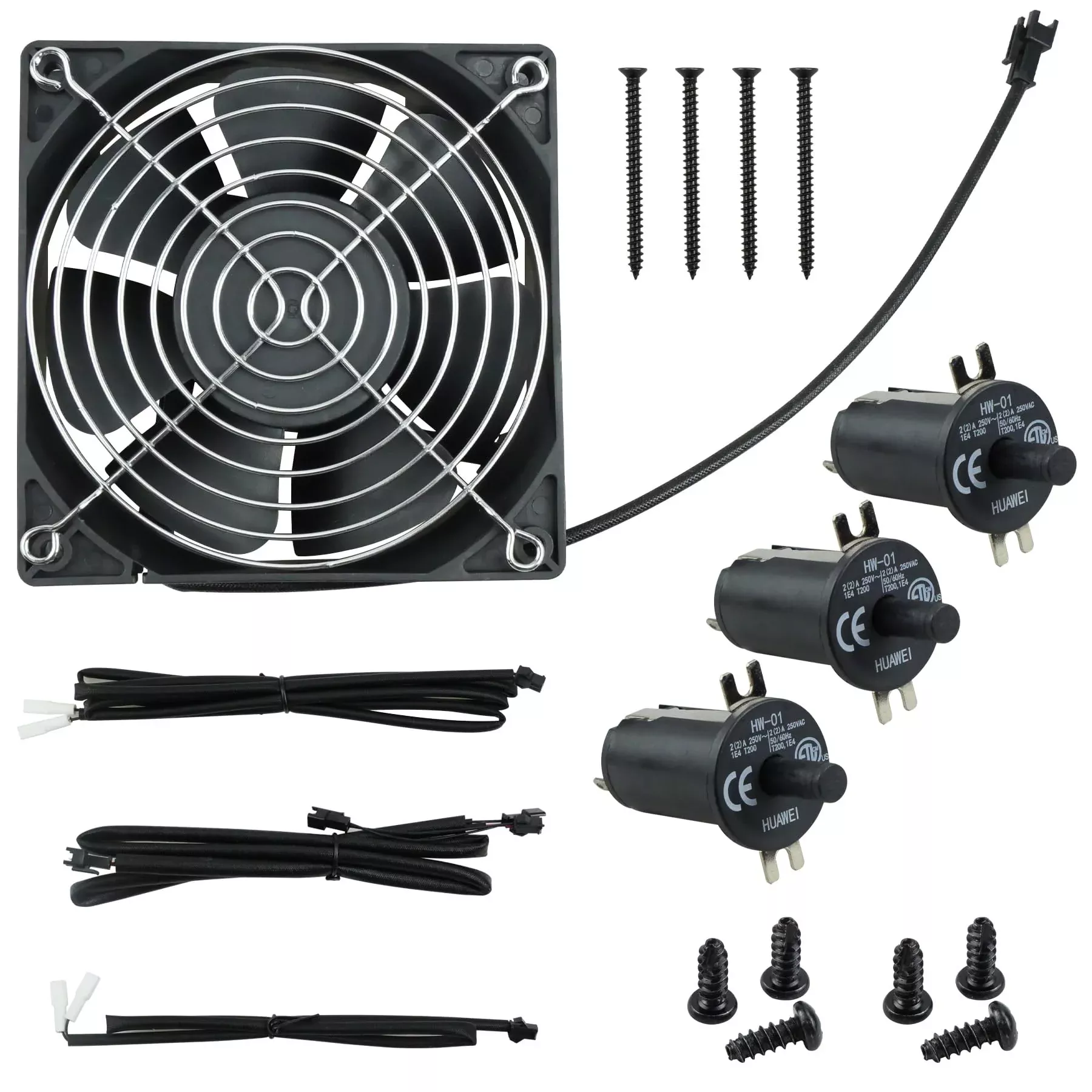Replacement Fan and Lid /Door Switch Kit Fit for Masterbuilt Gravity Series 560 /800 /1050 XL Digital Charcoal Grills & Smokers