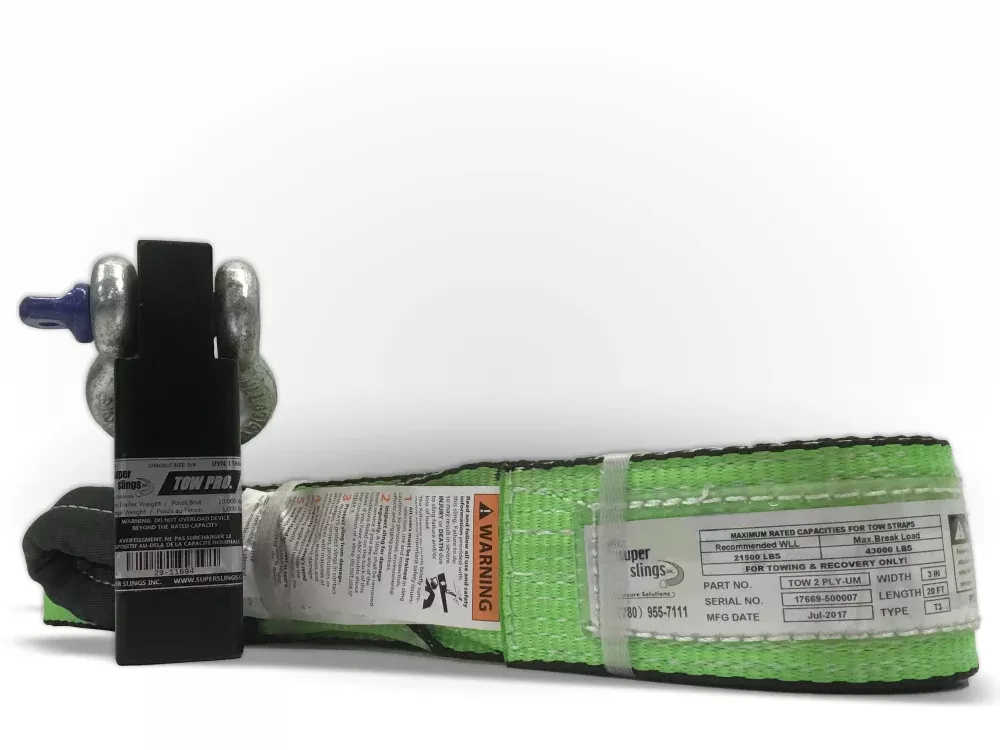 RESCUE HITCH TOW RECOVERY SYSTEM 3" - BREAKING 43,000 lb - KIT - HD