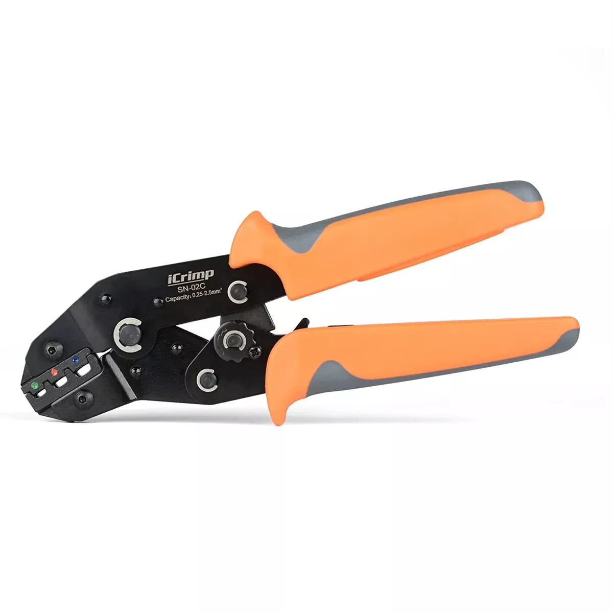 SN-02C Ratcheting Wire Crimper for 0.25-2.5mm² Insulted Terminals and Butt Connectors