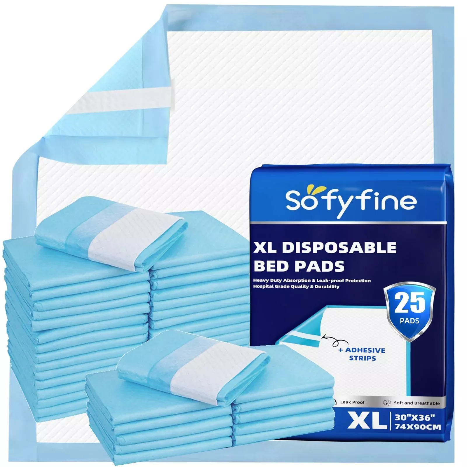 SOFYFINE Bed Pads with Adhesive Strip 30