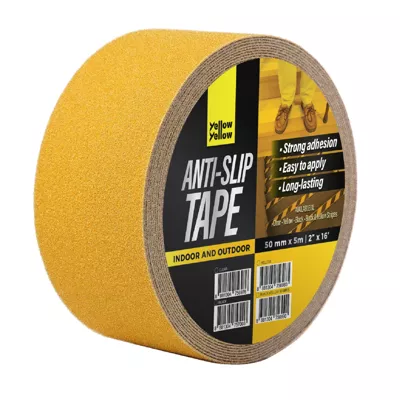 Yellowyellow ANTI-SLIP TAPE 2"/50MM X 5M (16FT) YELLOW INDOOR & OUTDOOR