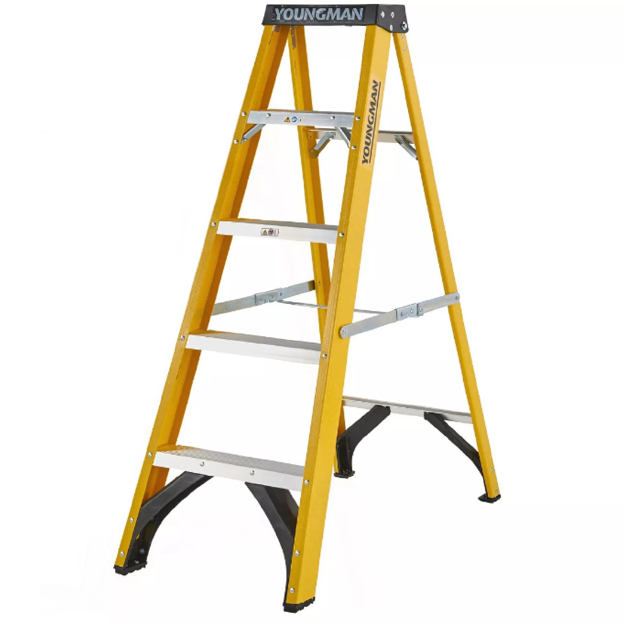 YOUNGMAN S400 Fiberglass Swing Back Step Ladder HEAVY DUTY