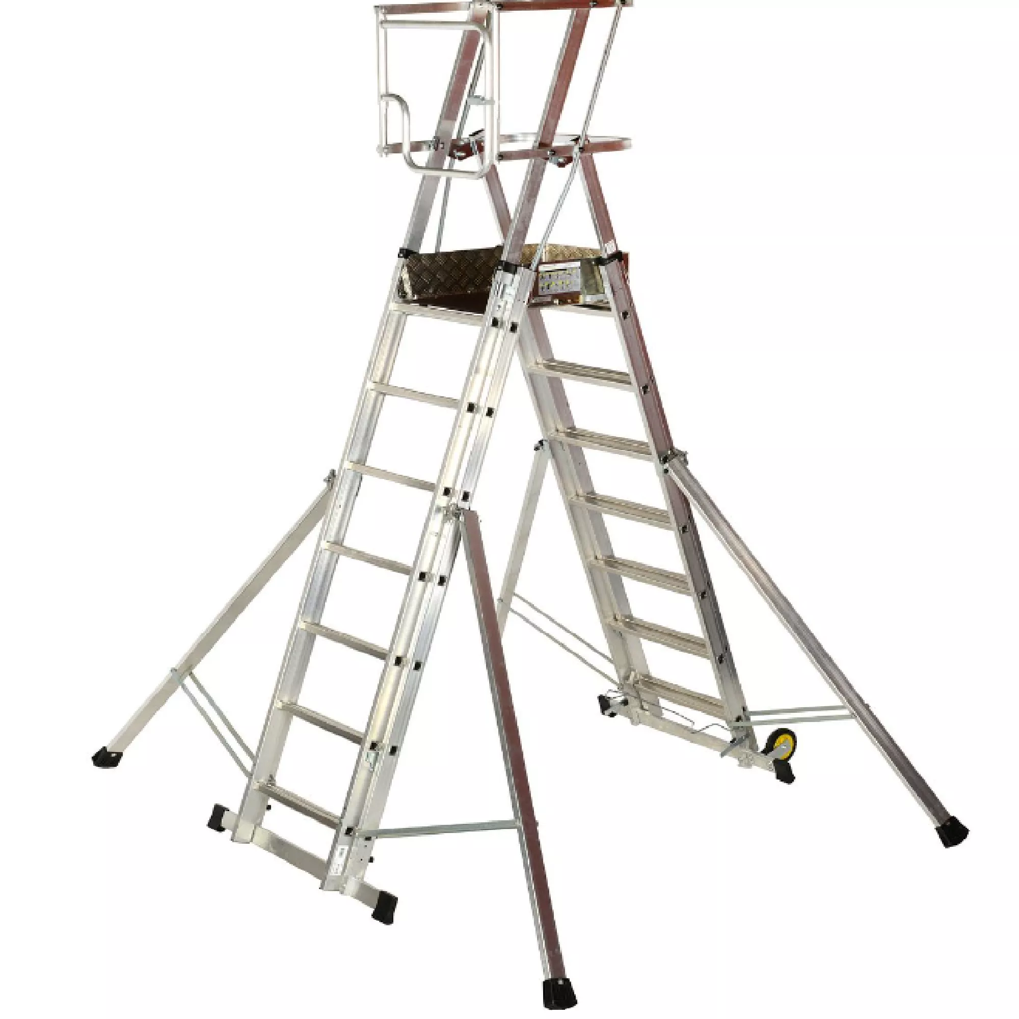 YOUNGMAN Teleguard 7 To 9 Rung Telescopic PLATFORM Ladder