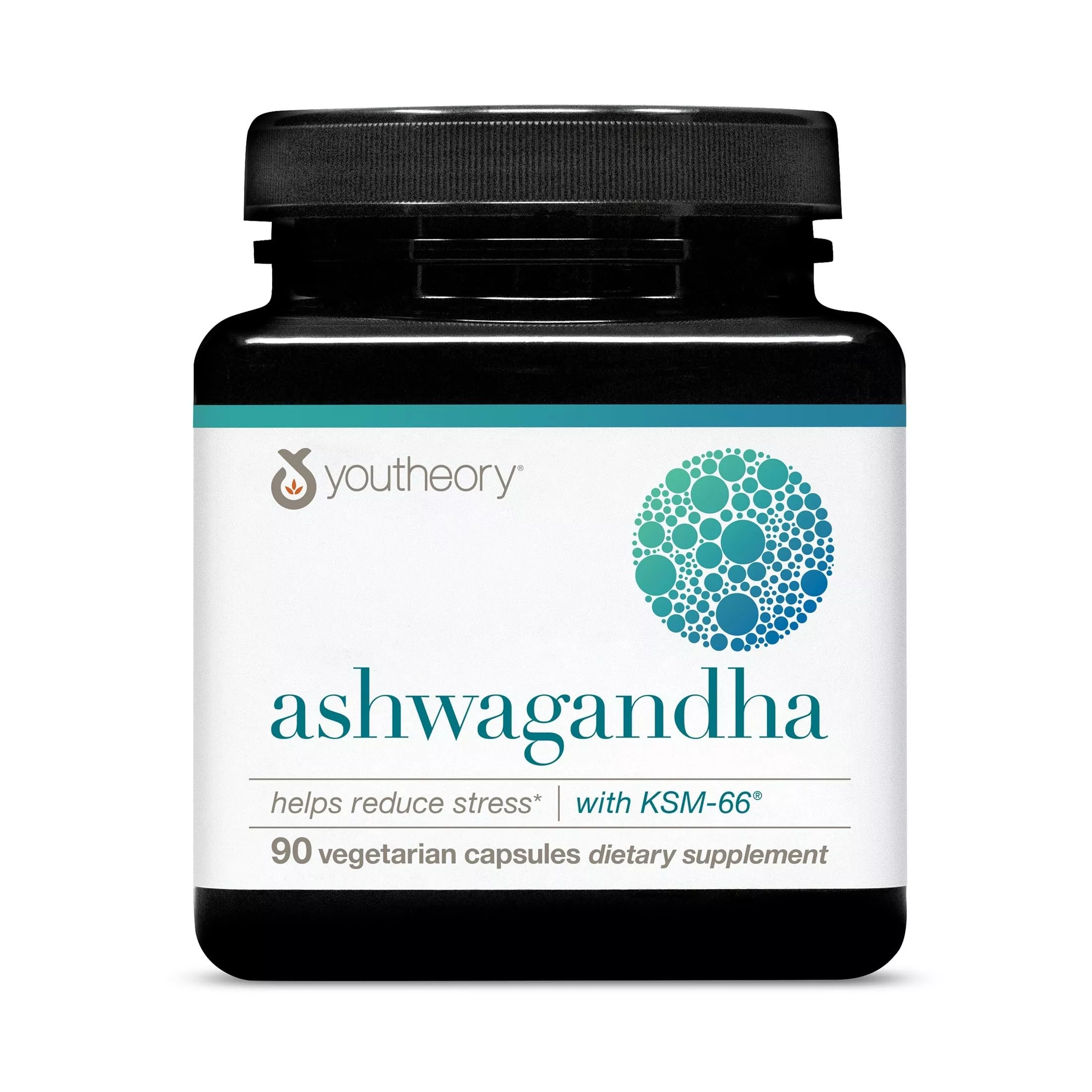 Youtheory Ashwagandha - with Organic KSM-66 Ashwagandha - Herbal Blend to Support Stress Relief & Energy Levels* - Helps Support Mood* - 60 Vegetarian Capsules (30-Day Supply)