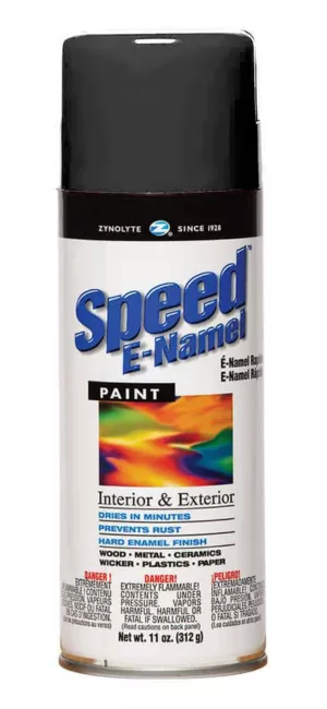 Zynolyte Speed E-Namel 12oz Spray Paint - FLAT BLACK